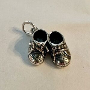 James Avery Sterling Silver Baby Booties Charm. **RETIRED**